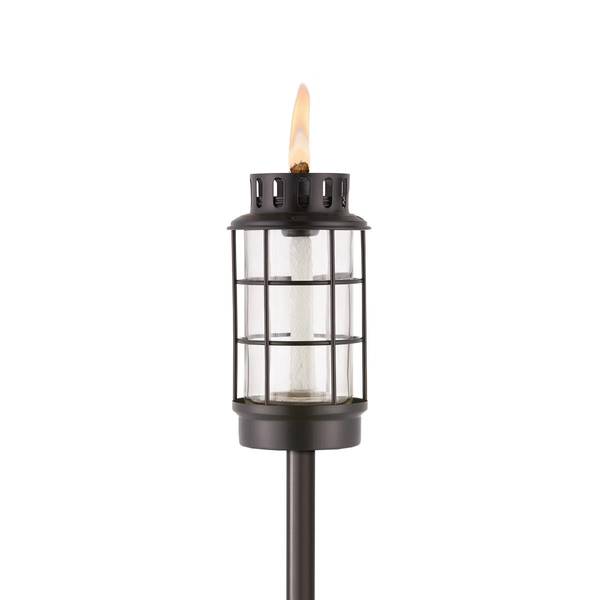 Round Lantern StepNStall Outdoor Torch - TIKI - Like New