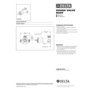 Delta Faucet Wall-Mount Rough-In Valve for Delta Single-Handle Wall-Mount Bathroom Faucets R3510-WL