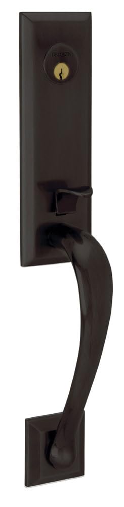 Baldwin 85352.LENT Left Handed Cody Single Cylinder Handleset with Beavertail In, Oil Rubbed Bronze