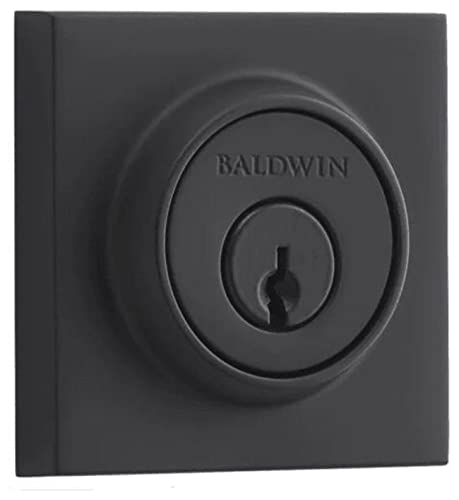Baldwin SCCSD190 Contemporary Single Cylinder Deadbolt, Satin Black - Like New