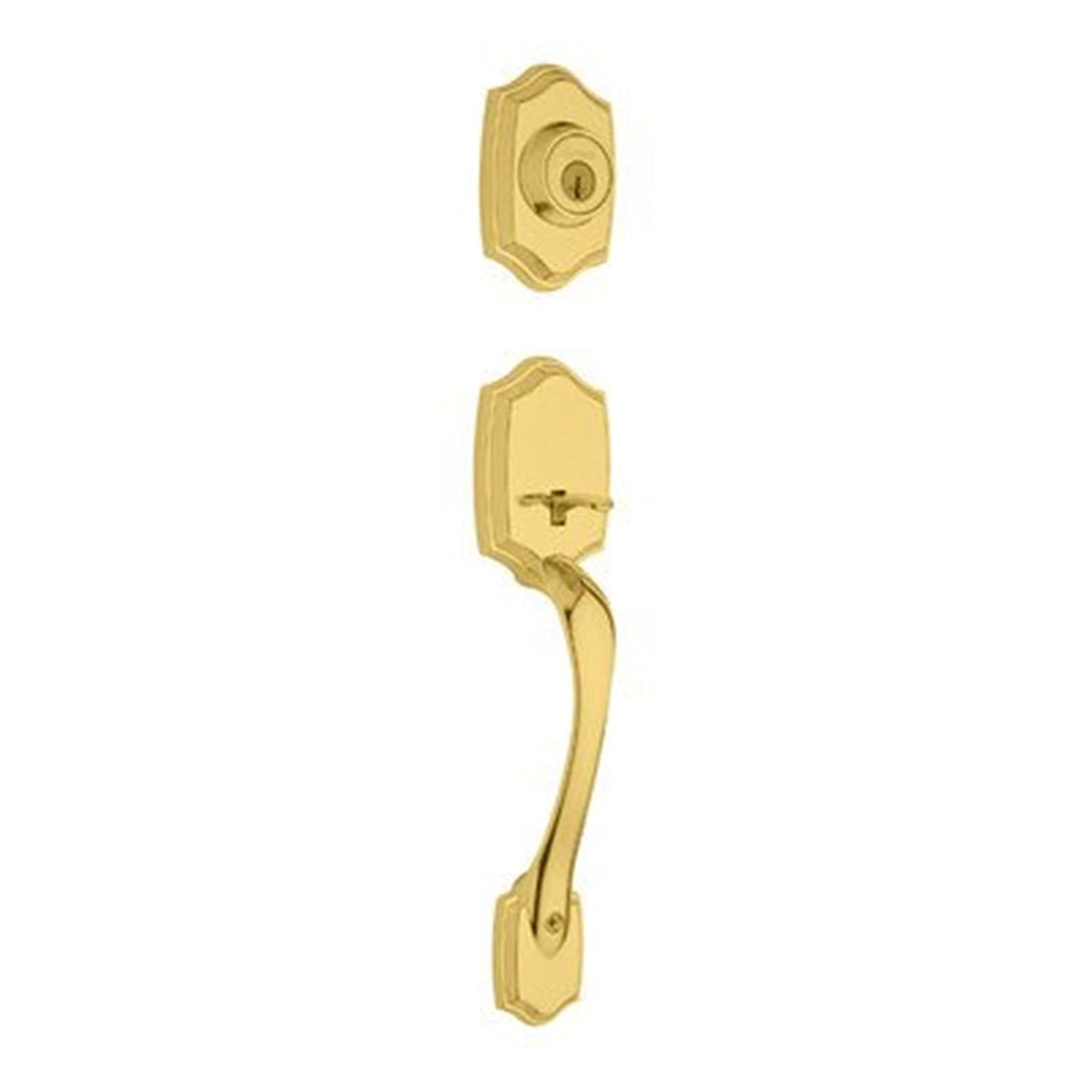 Kwikset 687BWLIP-3S Belleview Single Cylinder Exterior Handleset Smart Key Bright Brass Finish