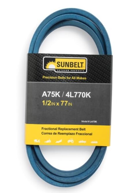 Sunbelt A75K/4L770K Deck/Drive Belt for Multiple