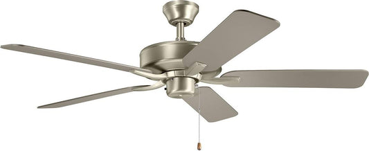 Kichler 330018NI Basics Pro 52'' Ceiling Fan, Brushed Nickel