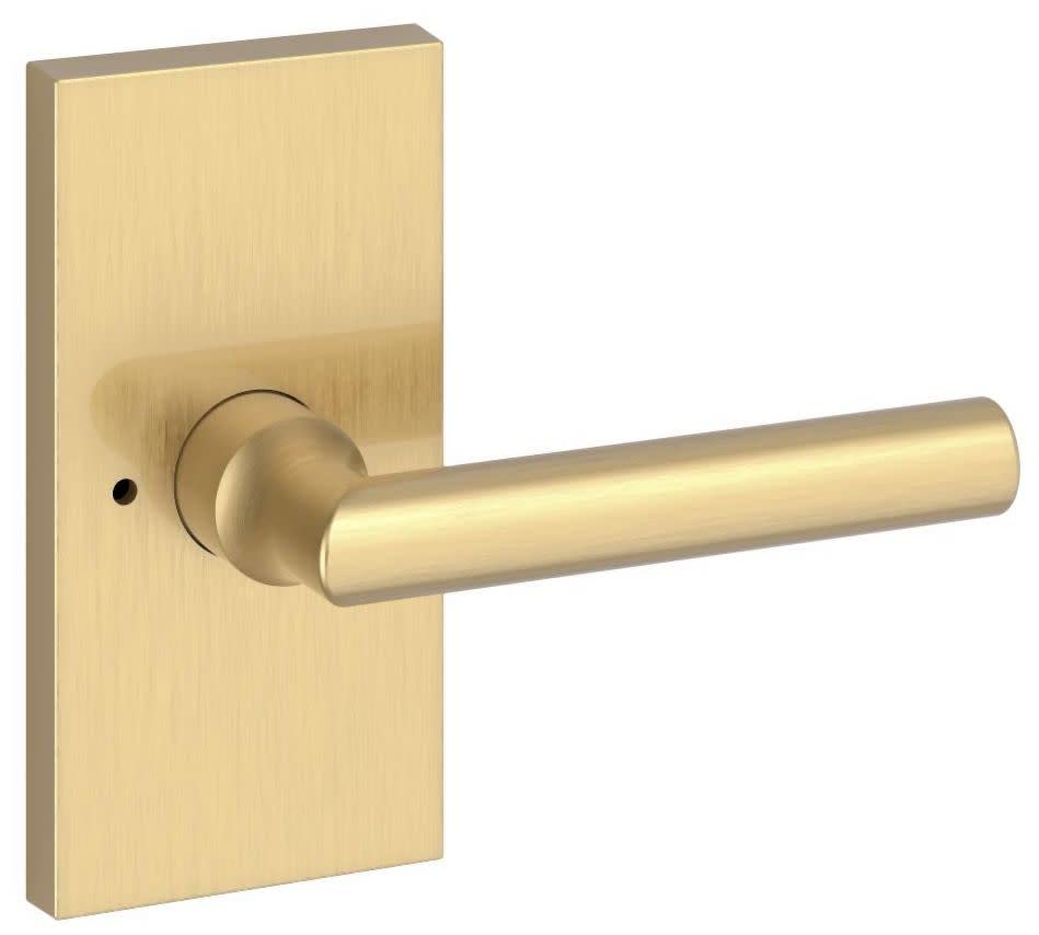 Baldwin PVTUBCFR044 Baldwin PV.TUB.CFR Tube Privacy Door Lever Set with 5 Inch Rectangle Rose from The Reserve Collection
