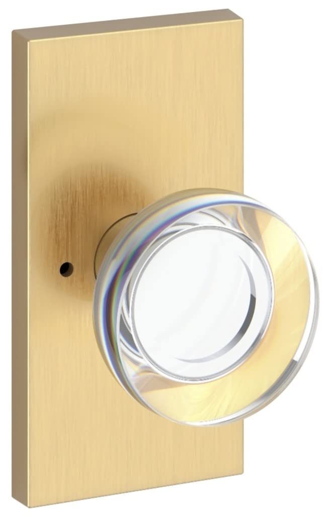 Baldwin PVCCYCFR044 PV.CCY.CFR Contemporary Crystal Privacy Door Knob Set with Contemporary 5 Inch Rose from The Reserve Collection