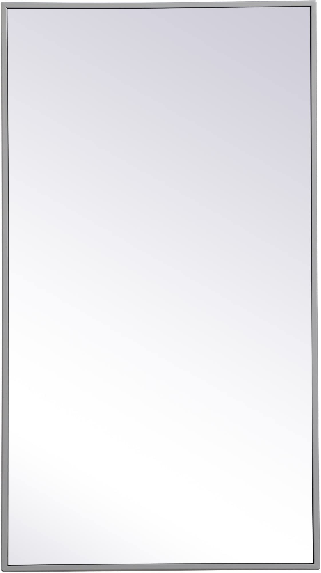 Elegant Decor Metal Frame Rectangle Mirror 20 inch x 36 inch in Grey