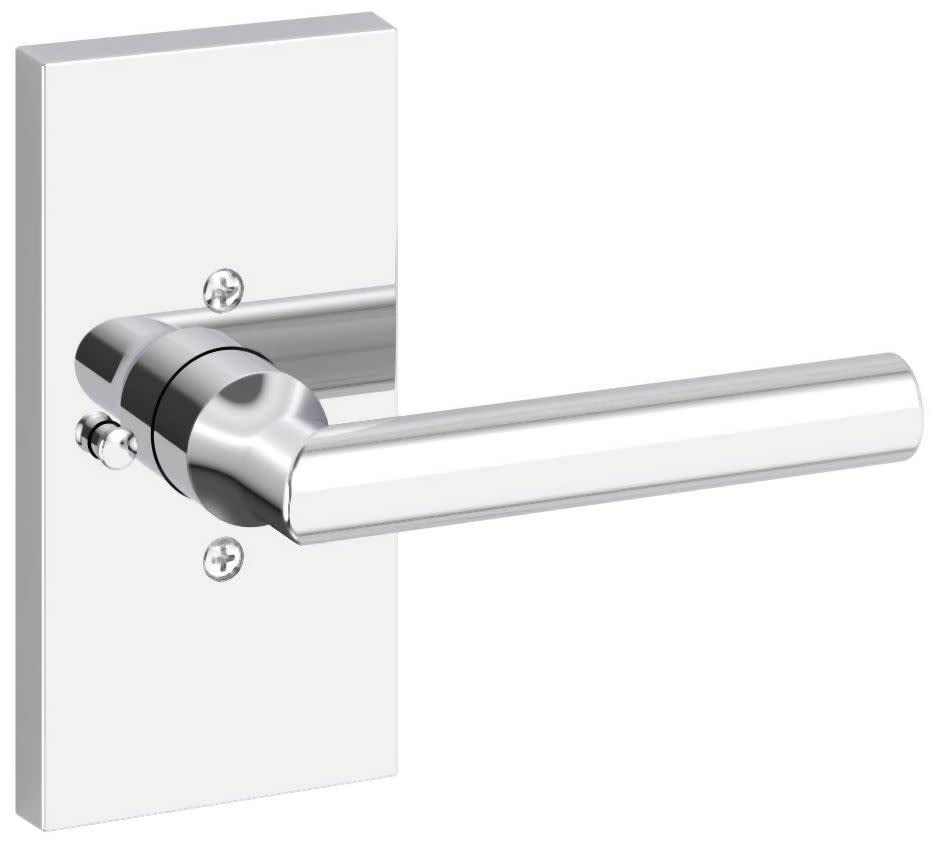 Baldwin PVTUBCFR044 Baldwin PV.TUB.CFR Tube Privacy Door Lever Set with 5 Inch Rectangle Rose from The Reserve Collection
