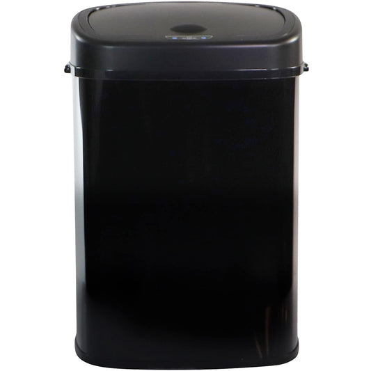Hanover 50-Liter / 13.2-Gallon Black 50 Liter / 13.2 Gallon Hands Free Trash Can Garbage Bin, Fingerprint Resistant, Soft Close, Sensor Lid