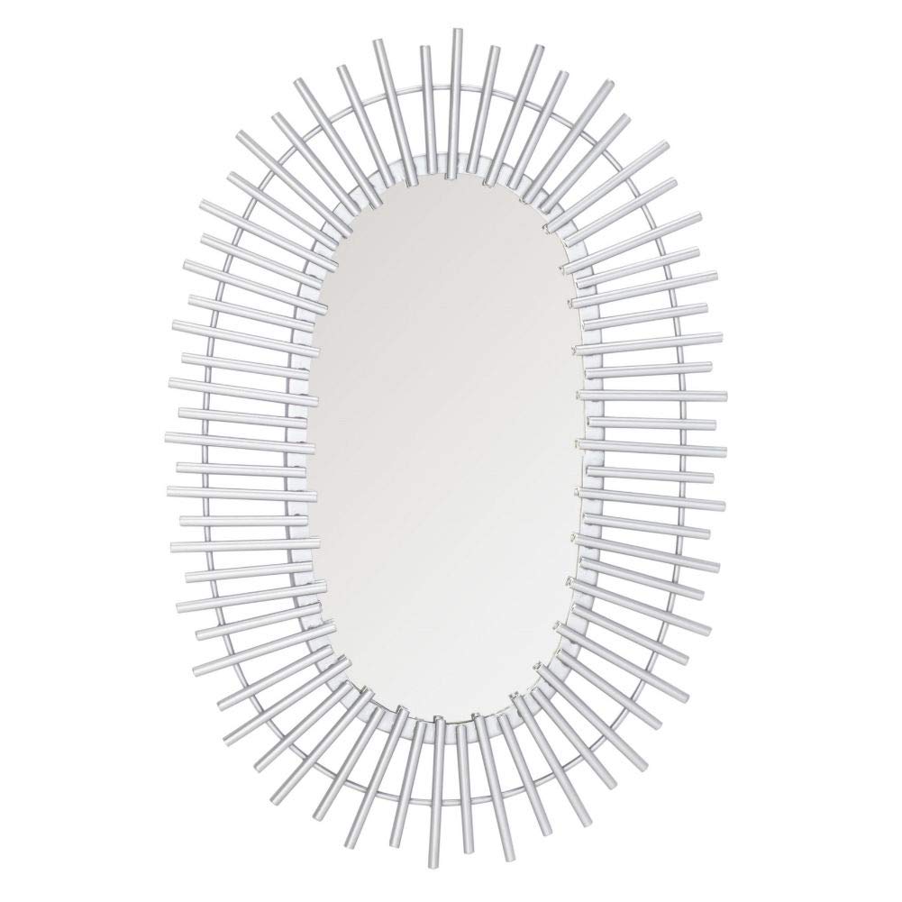 Safavieh Valory Radiant Lines Oval Mirror, Silver