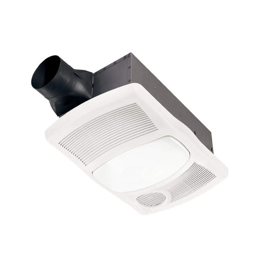 NuTone 765H110L NuTone 765H110L 110 CFM 2 Sone Ceiling Mounted Exhaust Fan With Heater and LED Light