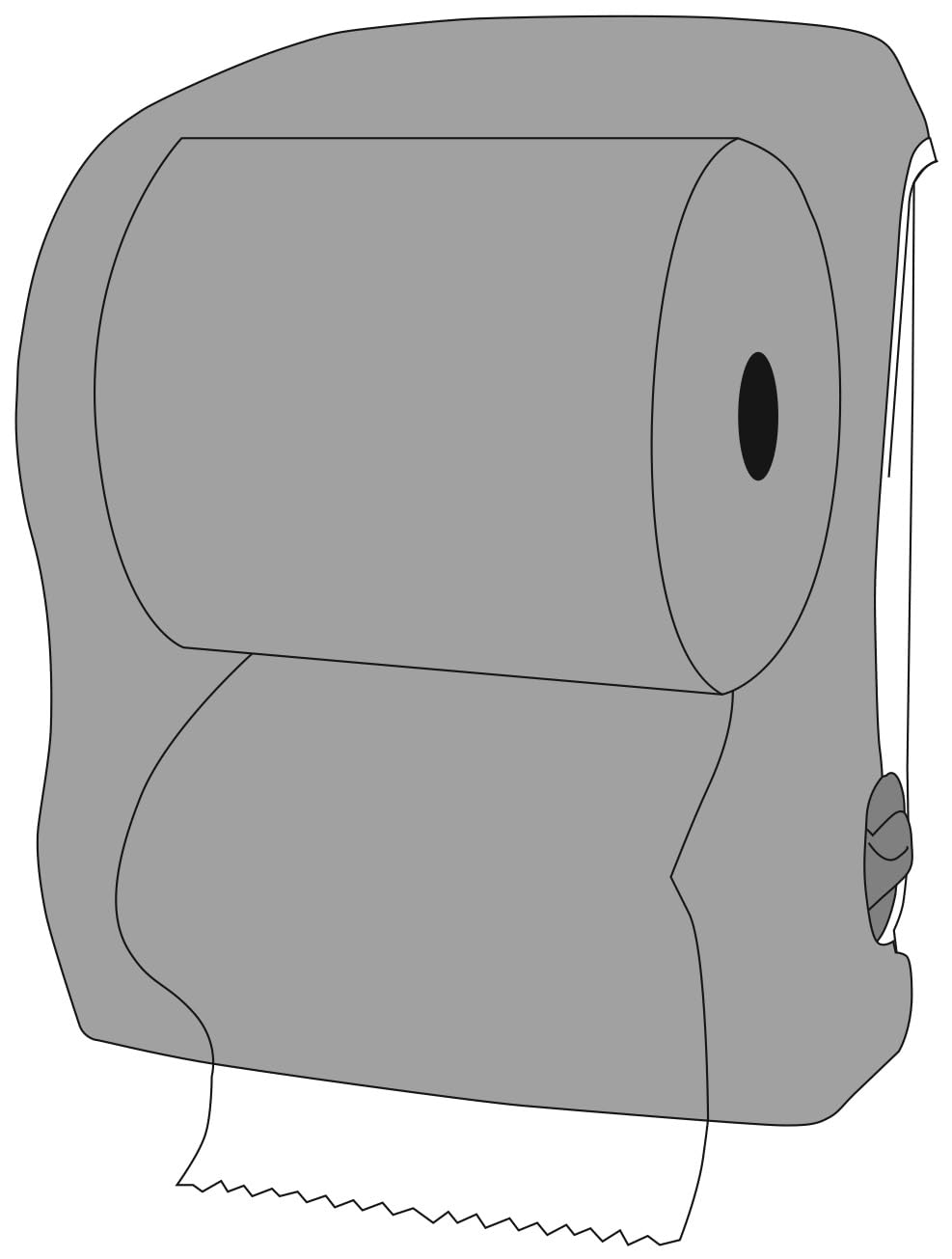 San Jamar, SJMT7400TBK, Simplicity Essence Roll Towel Dispenser, 1 Each, Black Pearl, 15.1" x 12.4" x 9.3