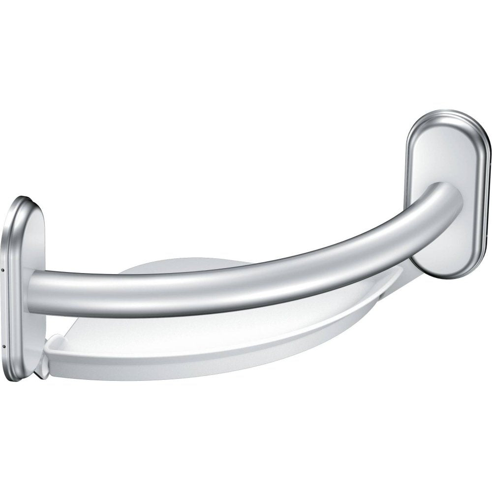 Moen LR2354D 9-3/16" x 1" Grab Bar with Integrated Shelf from the Home Care Coll, Chrome