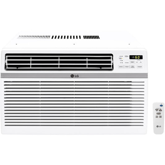 LG 12,000 BTU Window Air Conditioner, 550 Sq.Ft. (22' x 25' Room Size), Quiet Operation, Electronic Control with Remote, 3 Cooling & Fan Speeds, Auto Restart, 115V, White - Like New