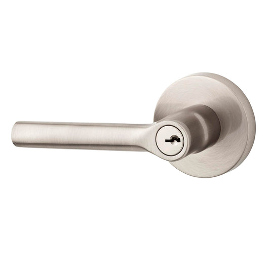 Baldwin EN.TUB.CRR Tube Keyed Entry Single Cylinder Leverset with Contemporary R, Satin Nickel - Like New