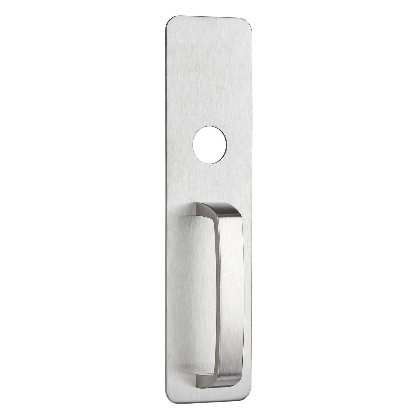 BRINKS Commercial - Commercial Door Pull Plate with Cylinder Hole, Satin Chrome Finish - Meets ANSI Grade 1 Standards, is UL Listed, and is ADA Compliant