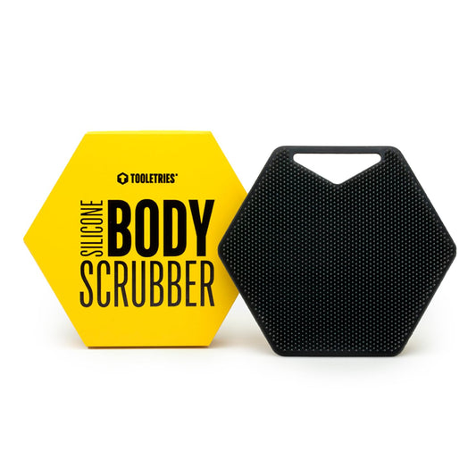 Tooletries - Body Scrubber - Exfoliates & Deep Cleans - Silicone Shower & Bathroom Accessory with Bespoke Bristles and Ergonomic Handles - Charcoal