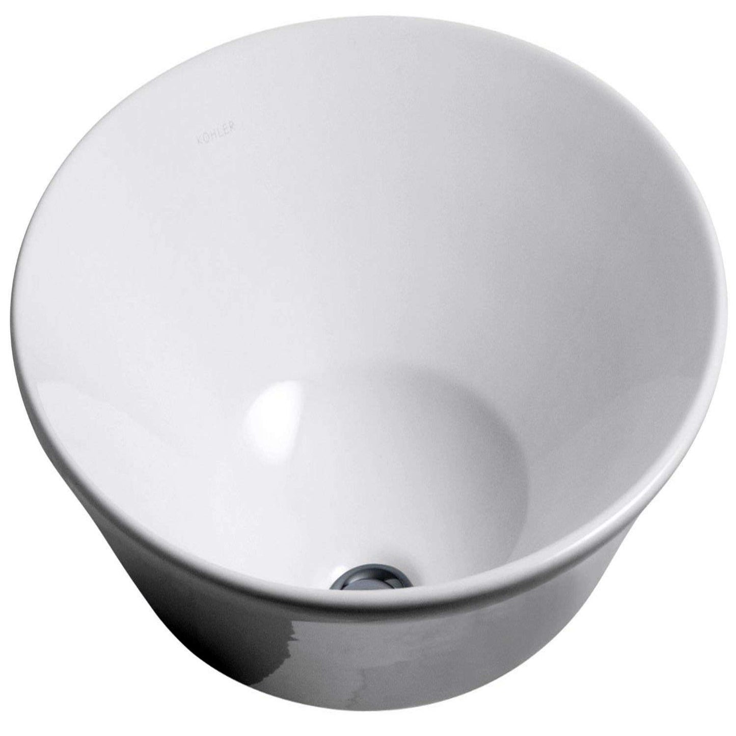 Kohler 2200-0 Vitreous china Wall Mounted Round Bathroom Sink, 24 x 20.5 x 9.75 inches, White