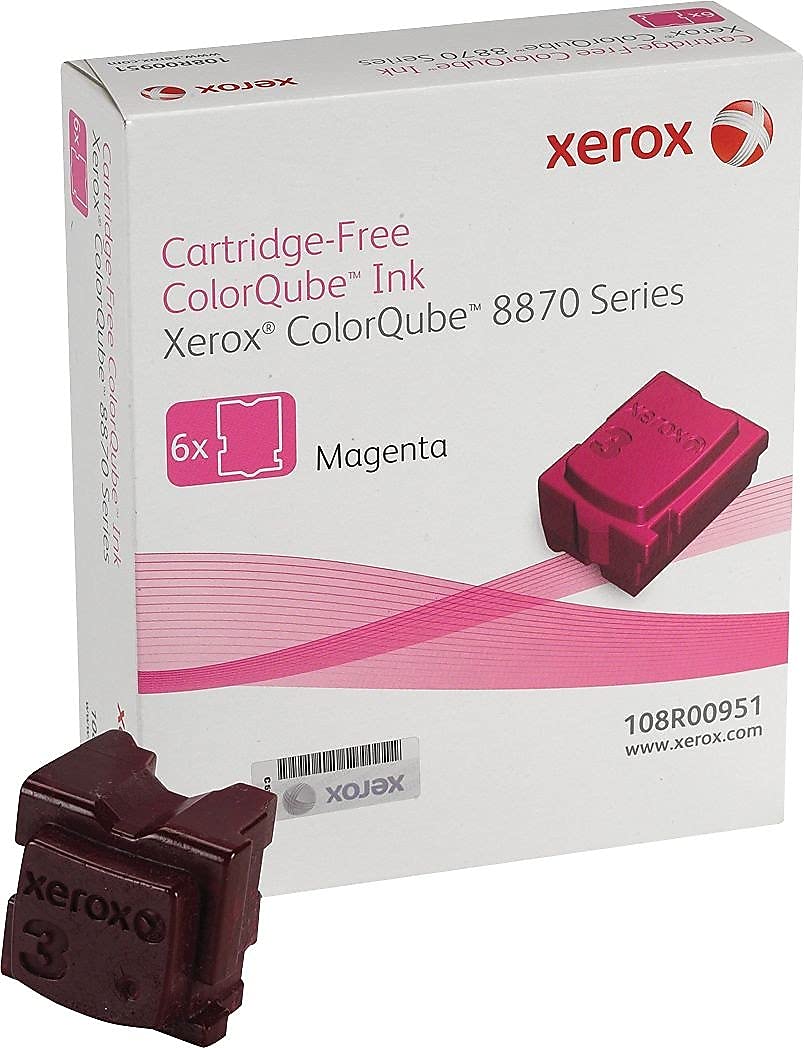 Xerox 108R00951 Solid Ink Stick, Magenta, 6/Box - in Retail Packaging