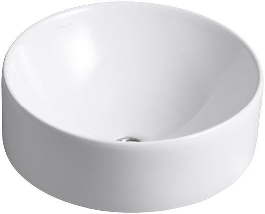 Kohler 14800-0 Vox Round Bathroom Sink, White