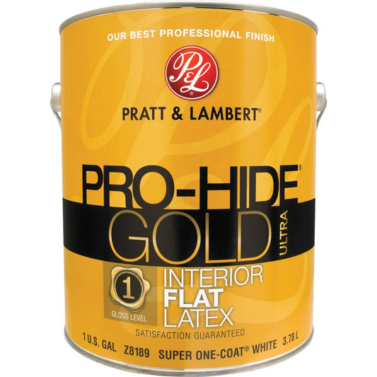 Pratt & Lambert Pro-Hide Gold Ultra Latex Flat Interior Wall Paint