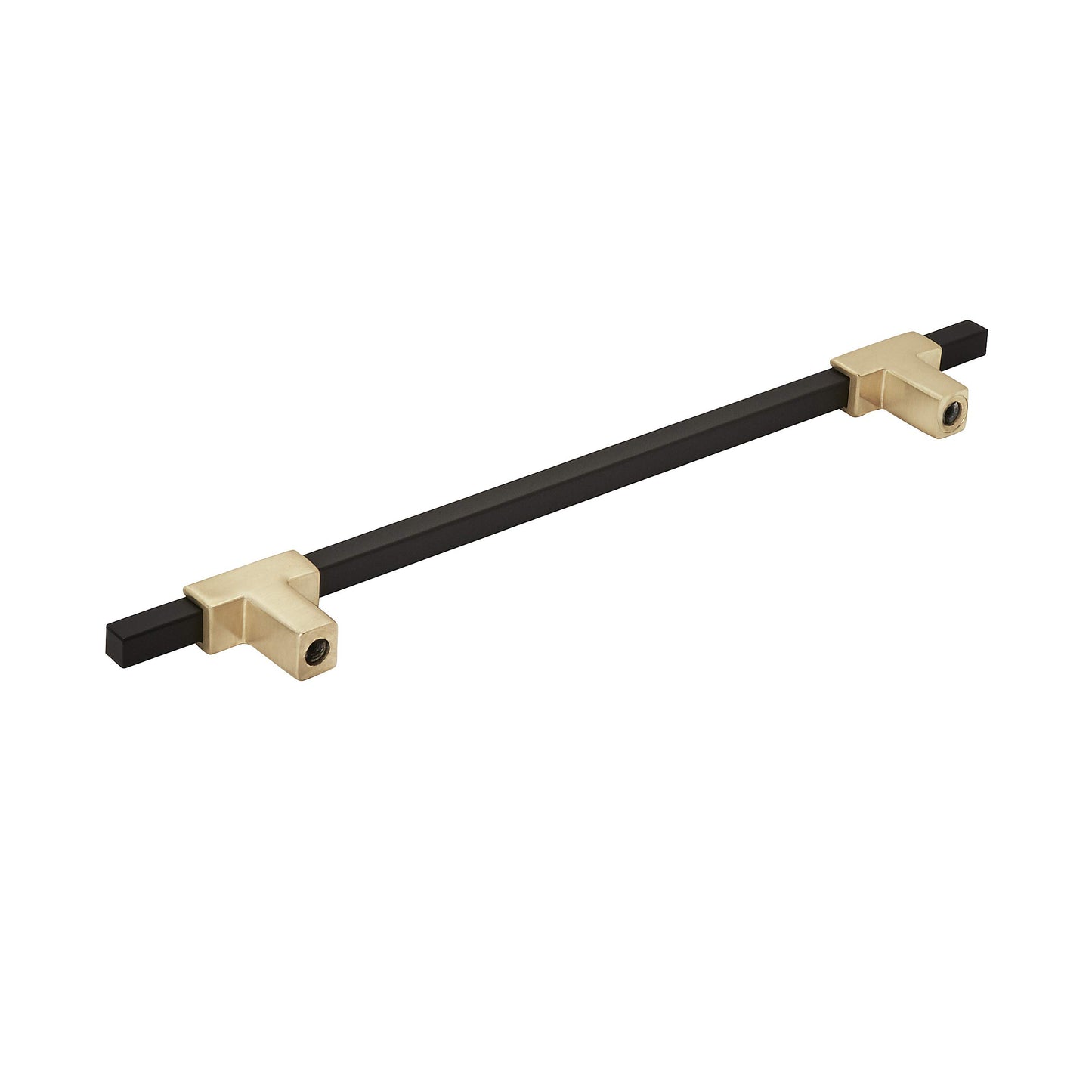 Amerock | Cabinet Pull | Brushed Gold/Matte Black | 7-9/16 inch (192 mm) Center to Center | Urbanite | 1 Pack | Drawer Pull | Drawer Handle | Cabinet Hardware