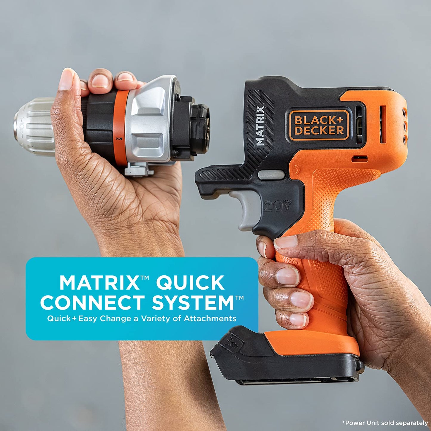 BLACK+DECKER 20V MAX Matrix Cordless Drill/Driver (BDCDMT120C), Drill Kit (Orange)