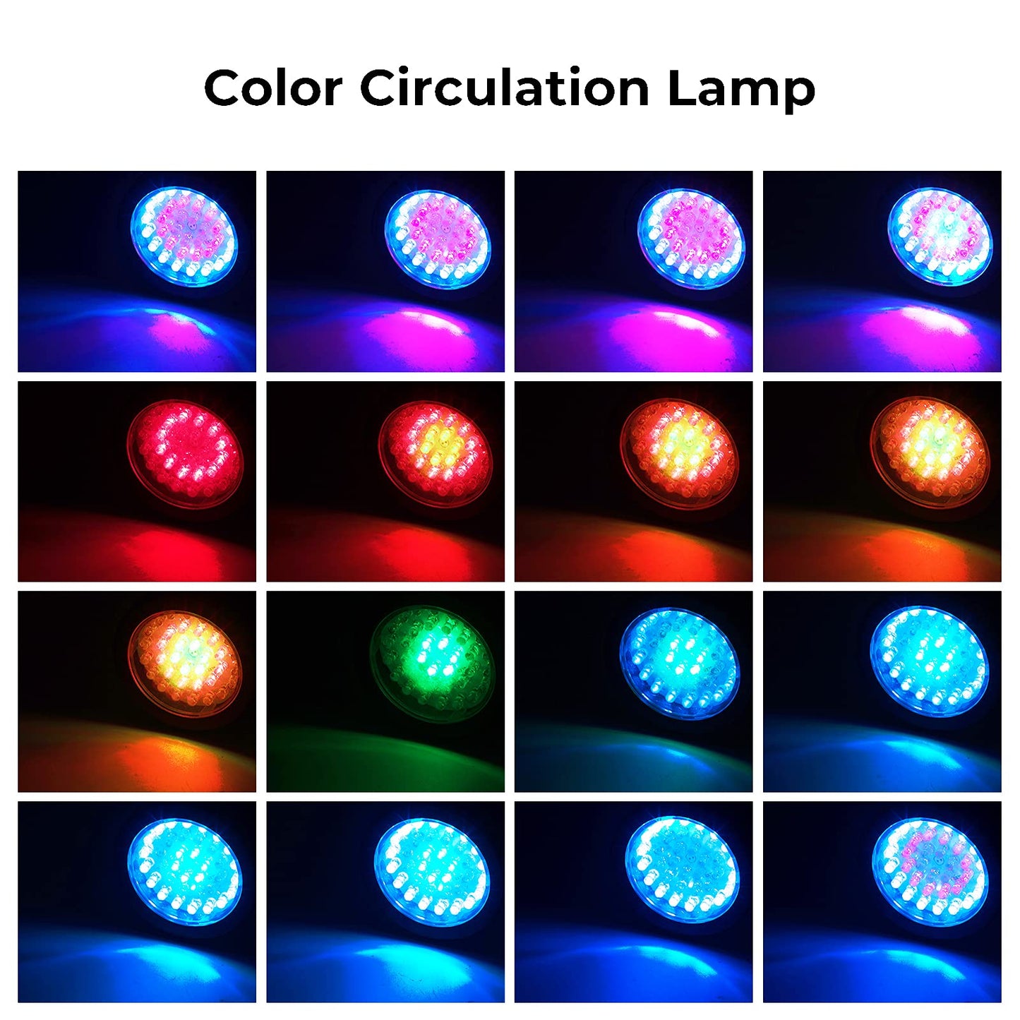 GZKANFUL Color Changing Pond Lights Underwater RGB LED Spotlight Dim Adjustable IP68 Waterproof Submersible Outdoor Landscape Spot Lights for Garden Aquarium Tank Lawn Fountain Tree Flag (6 in Set) - Like New
