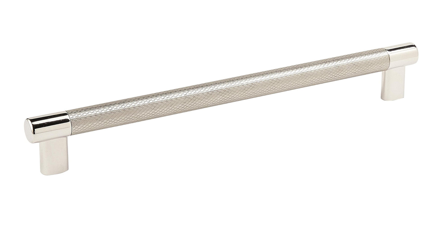 Amerock | Cabinet Pull | Polished Nickel/Stainless Steel | 10-1/16 inch (256 mm) Center to Center | Esquire | 1 Pack | Drawer Pull | Drawer Handle | Cabinet Hardware - Like New