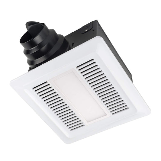 Miseno MBF100L 110 CFM Ultra Quiet 0.7 Sones Energy Star and HVI Certified Exhaust Fan with LED Lighting - White - Good