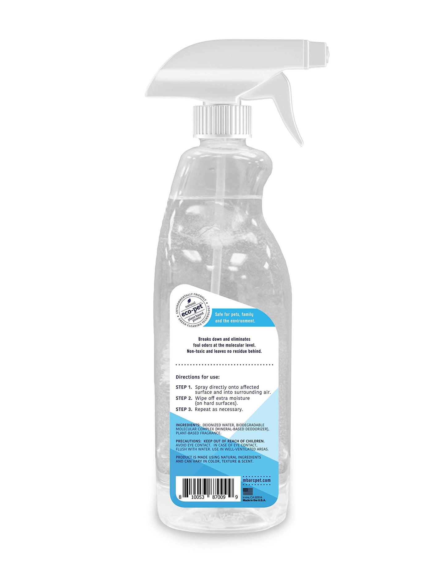 M.BARC Naturals Pet Odor Eliminator Spray 28oz. (2-Pack) - Eliminate Pet Odors from Your Home - Natural Odor Destroyer for Pet Beds and Spaces with Those Nasty Cat & Dog Odors