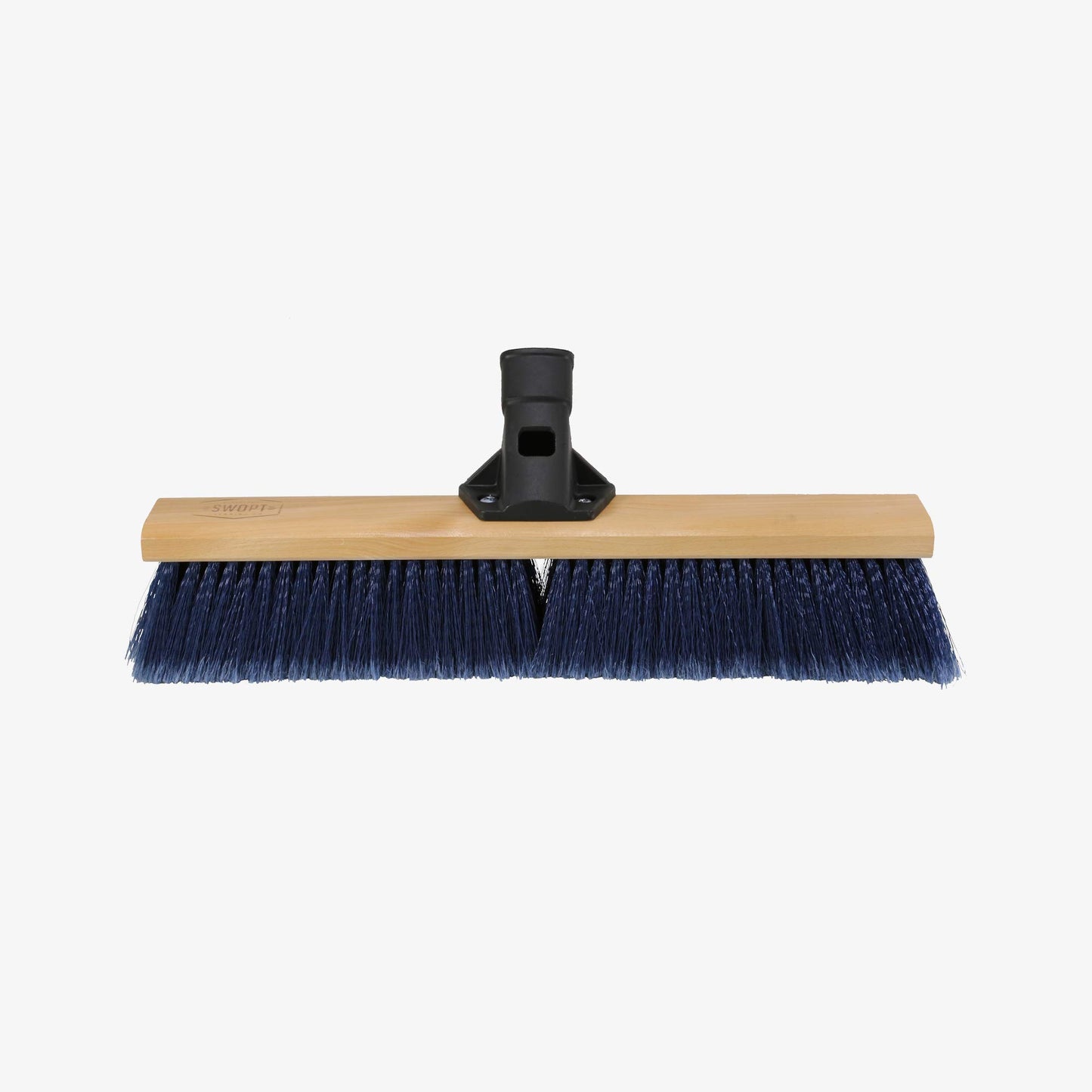 SWOPT 24” Multi-Surface Push Broom + 60" Steel Handle, Standard Combo — Cleaning Head with Interchangeable Long Handle, Works with All SWOPT Cleaning Products — Indoor & Outdoor Push Broom Set, Black