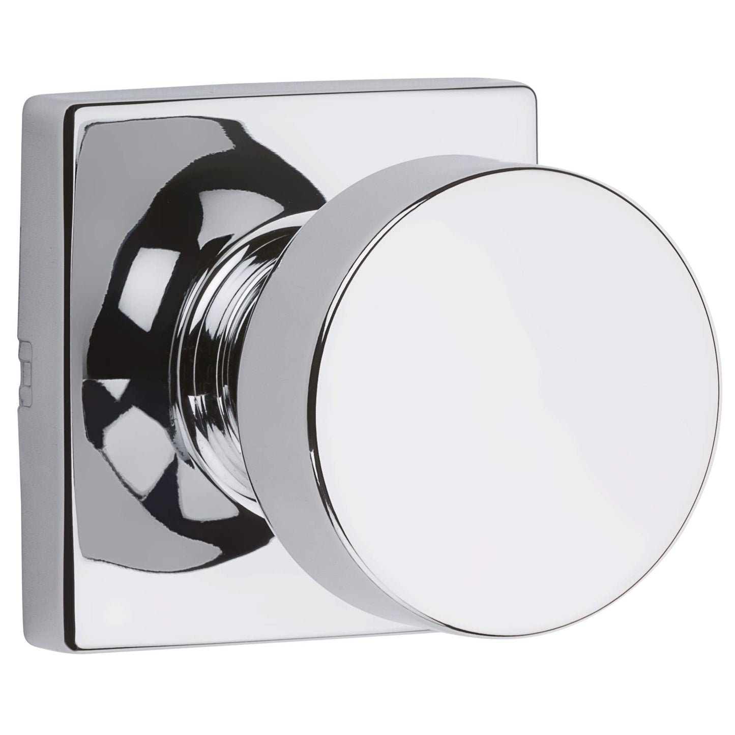 Kwikset 720PSKSQT-26 Pismo Knob with Square Rose Passage Lock with 6AL Latch and RCS Strike Bright Chrome Finish - Like New