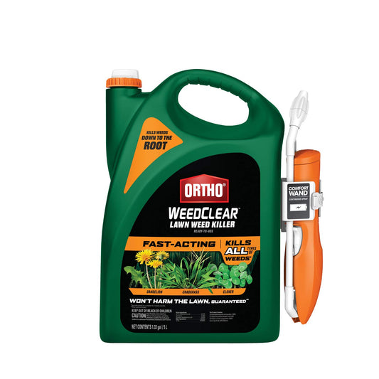 Ortho WeedClear Lawn Weed Killer Ready to Use with Comfort Wand: For Northern Lawns, 1.33 gal.