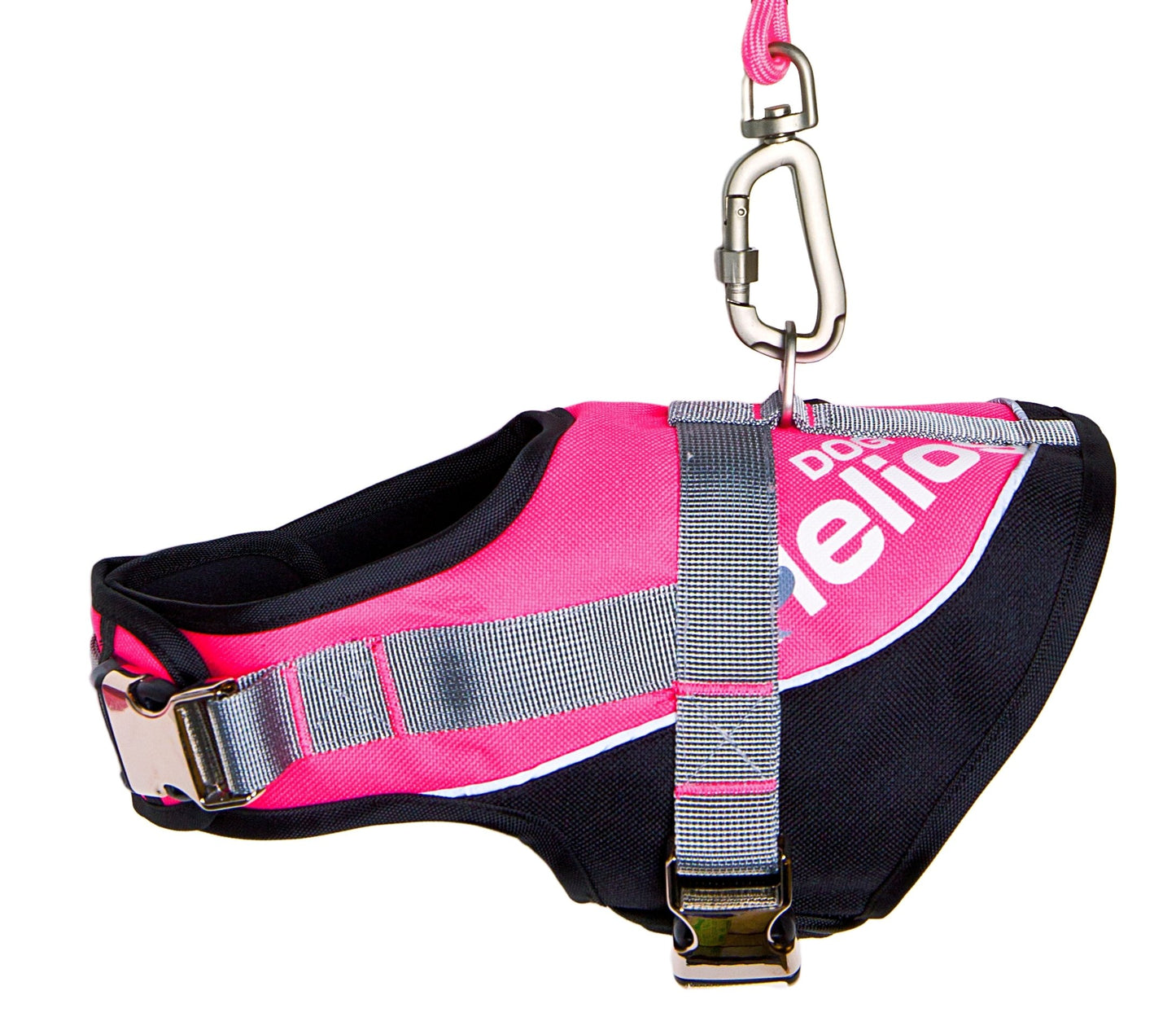 Helios Bark-Mudder Easy Tension 3M Reflective Endurance 2-in-1 Adjustable Dog Leash and Harness, Small, Pink