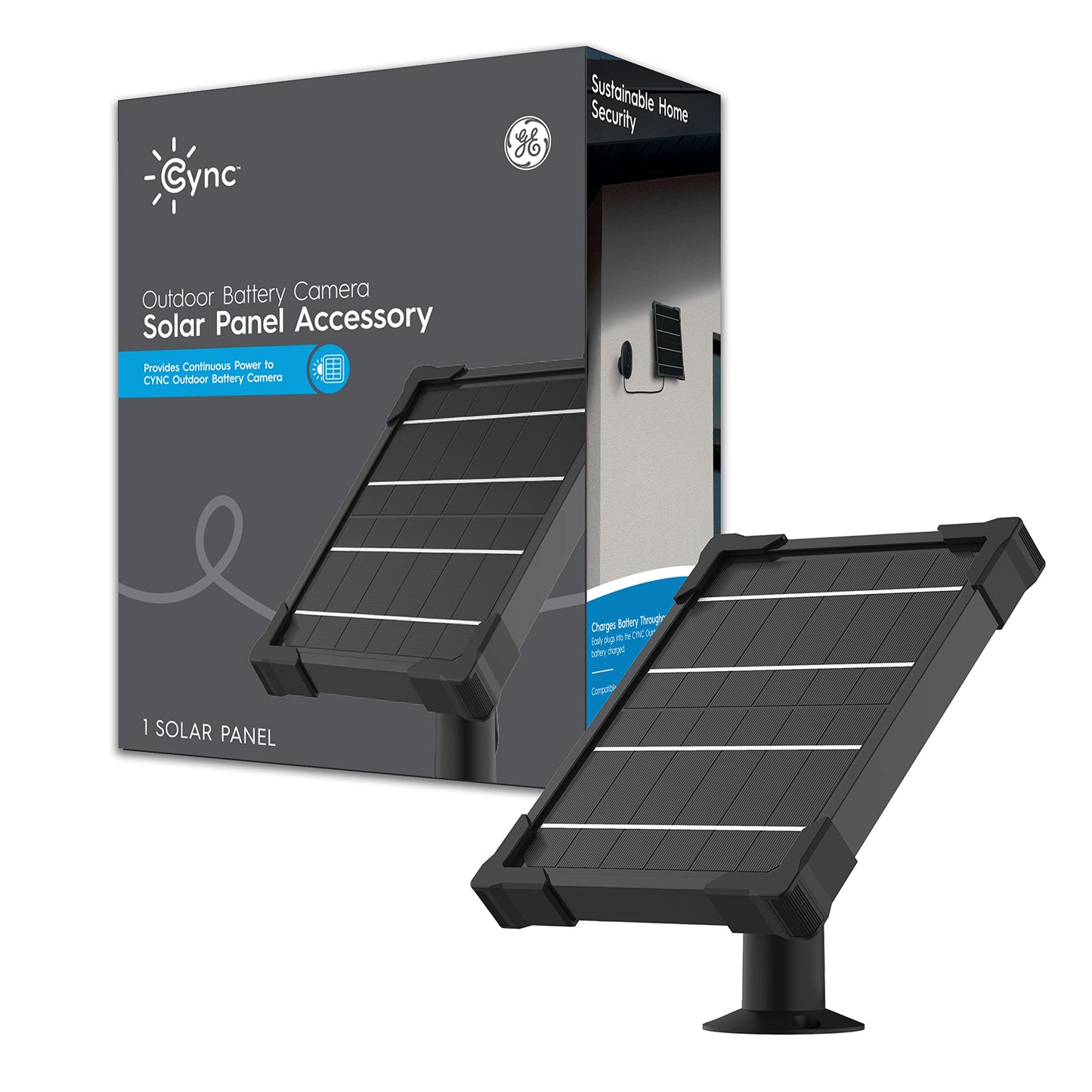 GE CYNC Smart Outdoor Solar Power Panel for CYNC Smart Outdoor Battery Camera (Sold Separately)