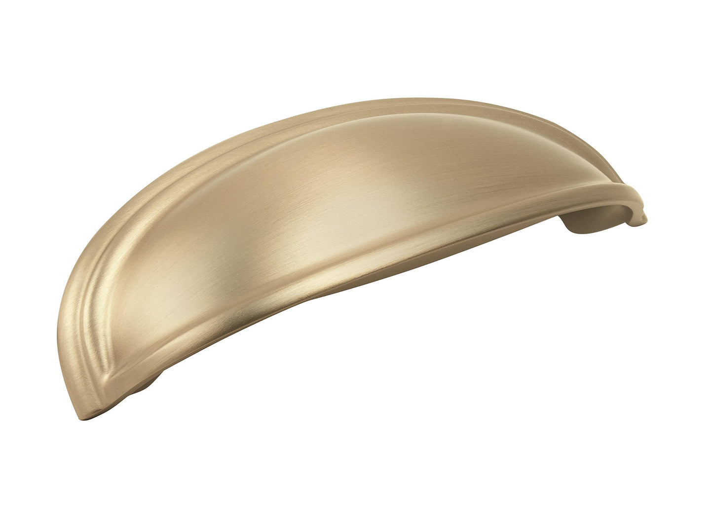 Amerock | Cabinet Cup Pull | Golden Champagne | 3 inch. (76 mm) & 4 inch. (102 mm) Center to Center | Ashby | 1 Pack | Drawer Pull | Drawer Handle | Cabinet Hardware - Like New