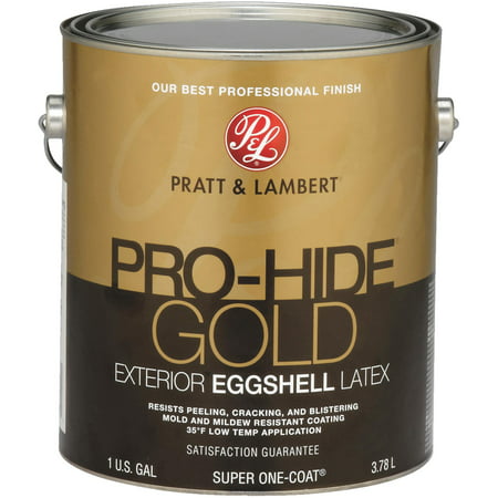 Pratt & Lambert Pro-Hide Gold Z8500 0000Z8592-16 Exterior Paint, Eggshell, Base 2, 1 gal