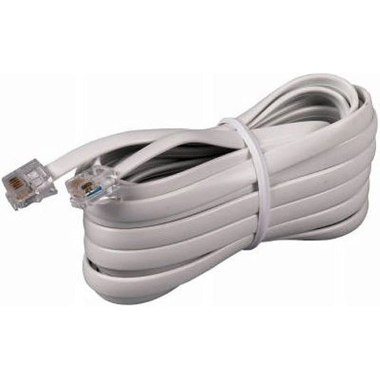 AUDIOVOX TP231WHN Modular Line Cord, White, 15-Feet