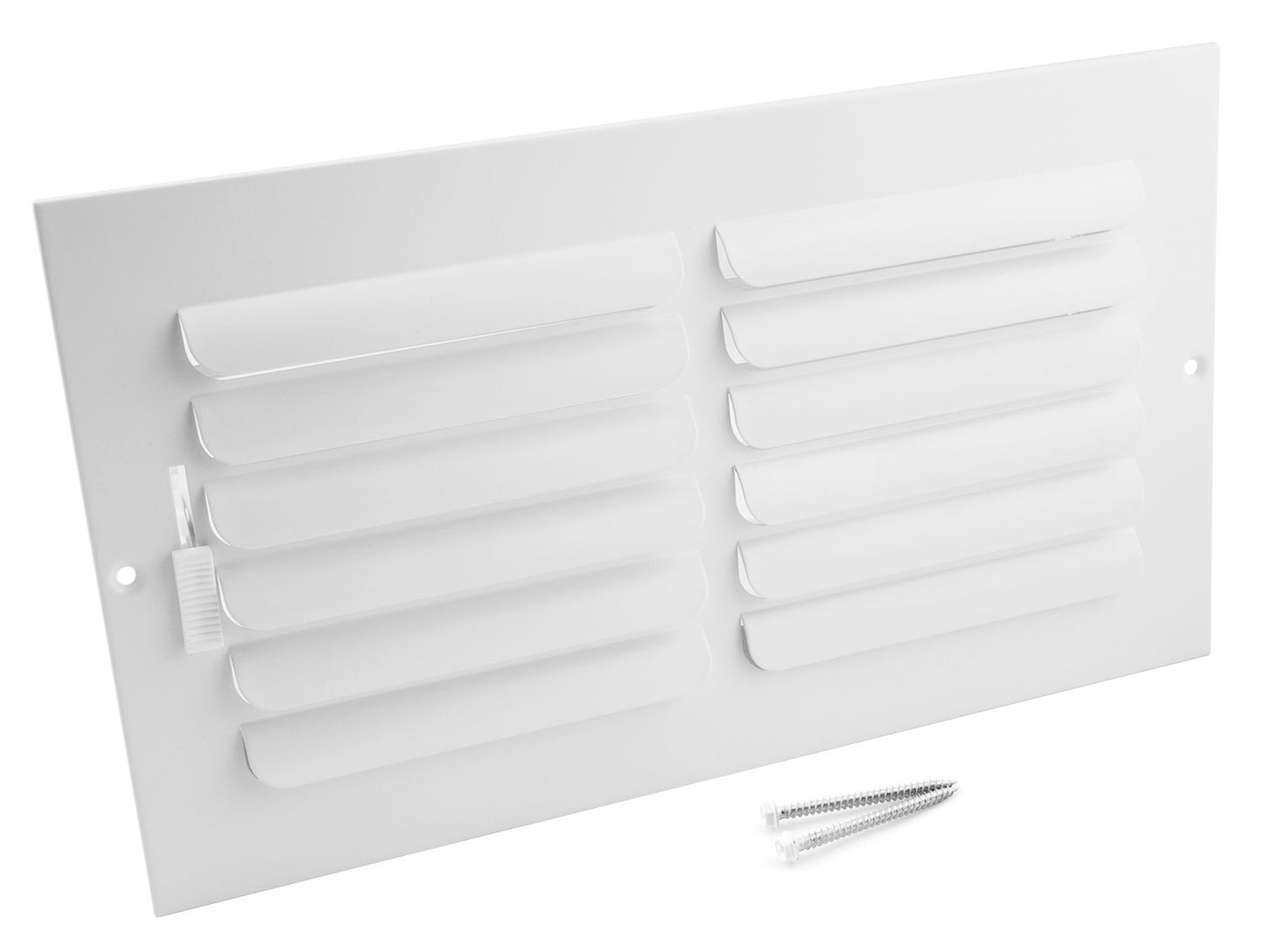 Accord ABSWWH1C126 Sidewall/Ceiling Register with 1-way Curved Design, 12-Inch x 6-Inch(Duct Opening Measurements), White